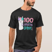 100th Day Of School Colourful Llama Happy 100 Llam Tシャツ (正面)