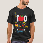 100th Day of School Construction Vehicles Teacher  Tシャツ (正面)