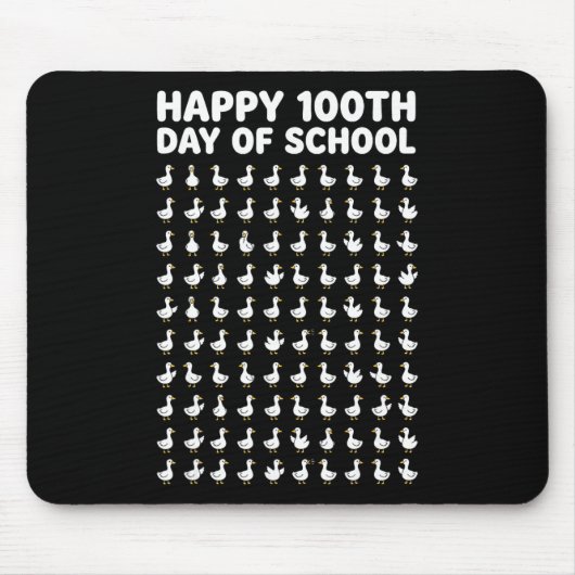 100th Day Of School Ducks Goose Counting Teacher S マウスパッド (正面)