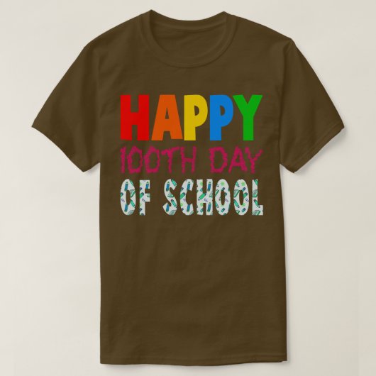 100th Day of School for School男の子の女の子の先生 Tシャツ (デザイン正面)