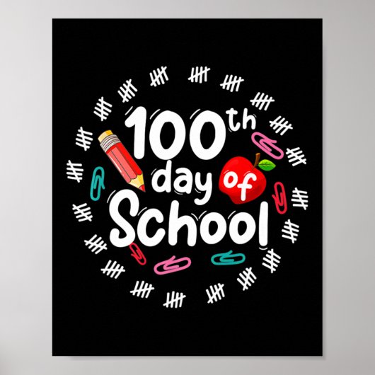 100th Day Of School For School Kids 100日Sma ポスター (正面)