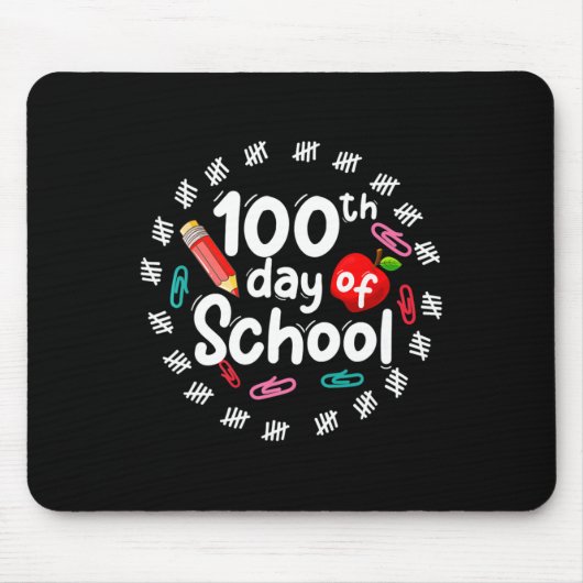 100th Day Of School For School Kids 100日Sma マウスパッド (正面)