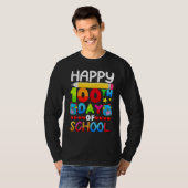 100th Day Of School for School & Kids Happy 100 Tシャツ (正面フル)
