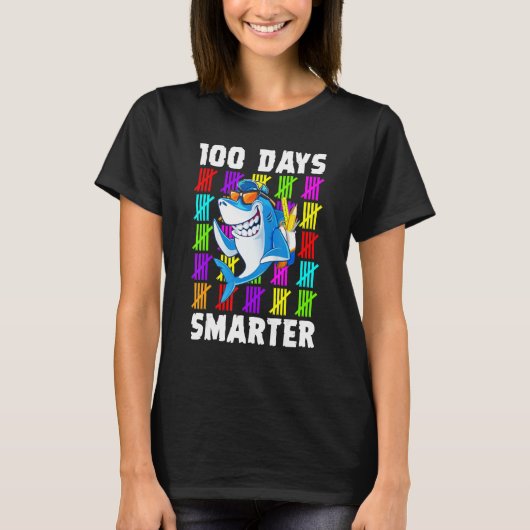 100th Day Of School  For Toddlers Kid  Shark Tシャツ (正面)