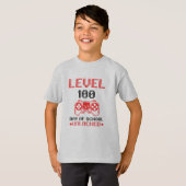 100th Day of School Gamer T-Shirt - Kids Video Gam Tシャツ (正面フル)