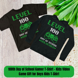100th Day of School Gamer T-Shirt - Kids Video Gam Tシャツ
