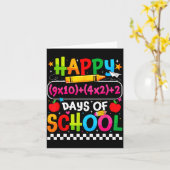 100th Day Of School Happy 100 Days Math Equation T カード (黄色い花)