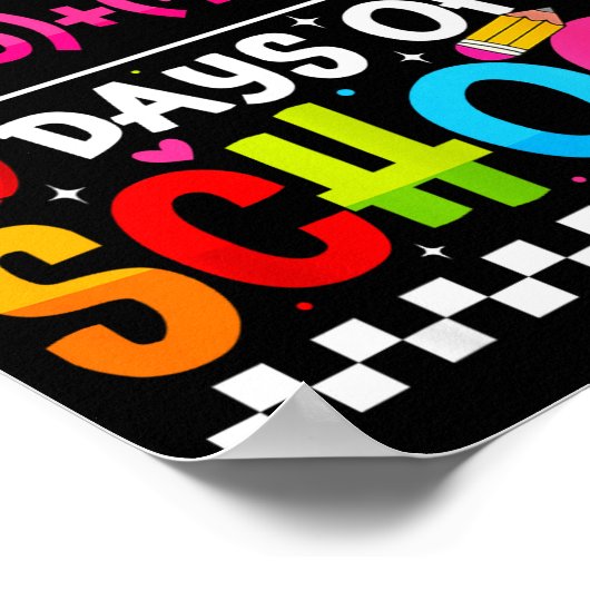 100th Day Of School Happy 100 Days Math Equation T ポスター (角)