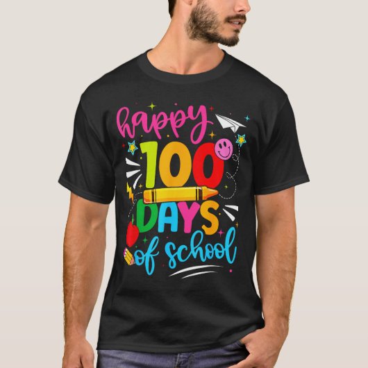 100th Day Of School Happy 100 Days Teachers Boy Gi Tシャツ (正面)