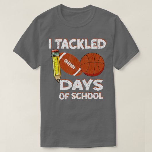 100th Day of School - I Tackled 100 Days Of School Tシャツ (デザイン正面)