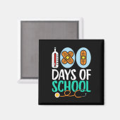 100th Day Of School Kids先生100日Of Schooo マグネット (正面/裏面)
