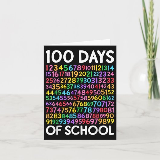 100th Day Of School Kids 100日学ズMath Nu カード (正面)