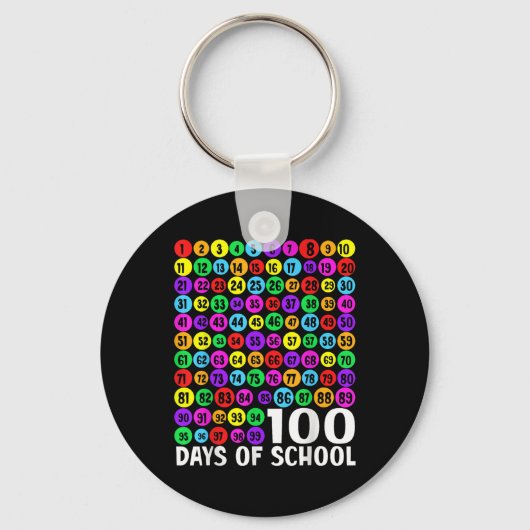 100th Day Of School Kids 100日学ズMath Nu キーホルダー (正面)