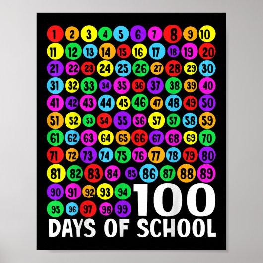100th Day Of School Kids 100日学ズMath Nu ポスター (正面)