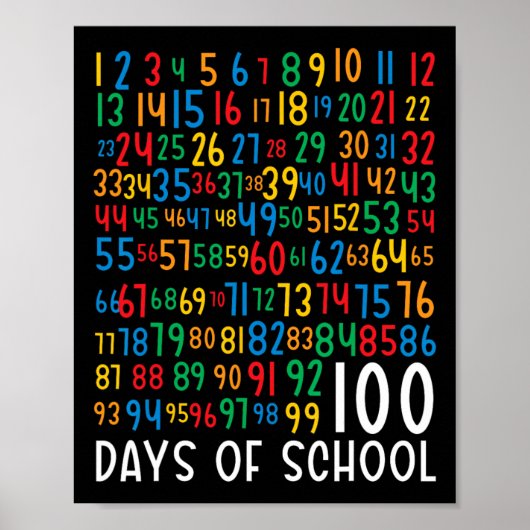 100th Day Of School Kids 100日学ズMath Nu ポスター (正面)