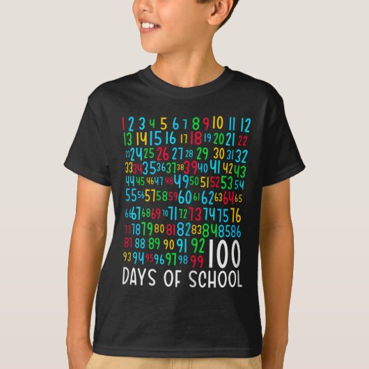 100th Day Of School Kids 100日学ズMath Nu Tシャツ (正面)