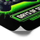 100th Day Of School Kids Video Games Boy Gamer 1  ポスター (角)