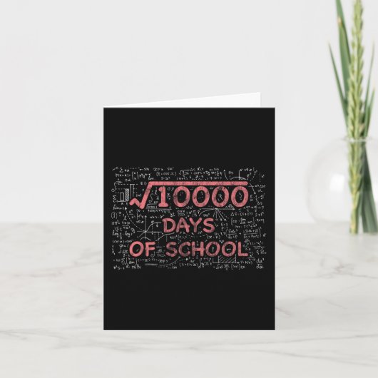 100th Day Of School Math先生100 Schoooの日 カード (正面)