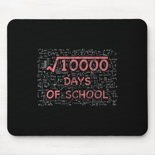 100th Day Of School Math先生100 Schoooの日 マウスパッド (正面)