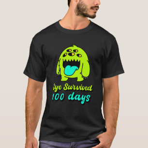 100th Day of School Monster Kids Eye 生き延び 100 Tシャツ