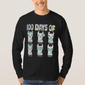 100th Day Of School No Prob Lama 100 Days Smarter  Tシャツ (正面)