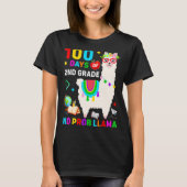 100th Day Of School No Prob Llama 100 Days Of 2nd  Tシャツ (正面)