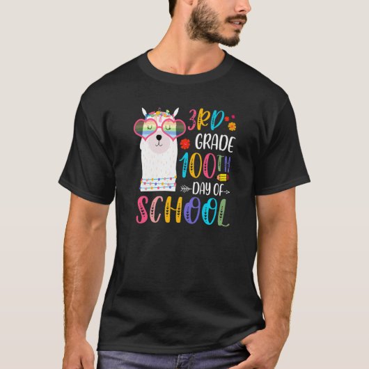 100th day of School No Prob Llama 100 Days Of 3rd  Tシャツ (正面)