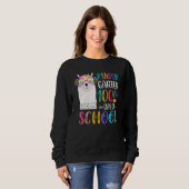 100th day of School No Prob Llama 100 Days Of Kind スウェットシャツ (正面フル)