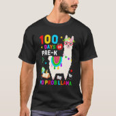 100th Day of School No Prob Llama 100 Days Of Pre- Tシャツ (正面)