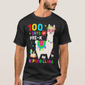 100th Day Of School No Prob Llama 100 Days Of Pre  Tシャツ (正面)