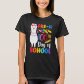 100th Day Of School No Prob Llama Happy 100th Day Tシャツ (正面)