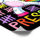 100th Day Of School Of Preschool Unicorn 100 Days  ポスター (角)