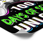 100th Day Of School Shirt Kids Video Games Boy Gif ポスター (角)