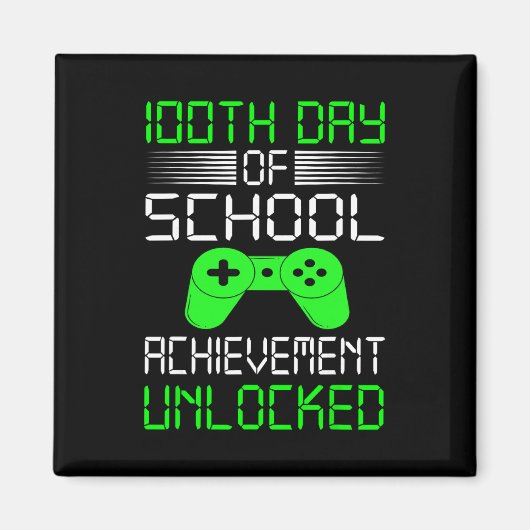 100th Day Of School Shirt Kids Video Games Boys 10 マグネット (正面)