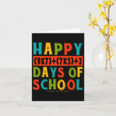 100th Day Of School Shirts先生Kids Back To Sc カード (黄色い花)