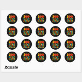 100th Day Of School Shirts生徒先生Tiny Hu ラウンドシール (シート)