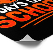 100th Day Of School Sketll 100 Days Of School Kids ポスター (角)