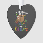 100th Day of School Sloth Design - 1st Grade 100 D オーナメント (正面)