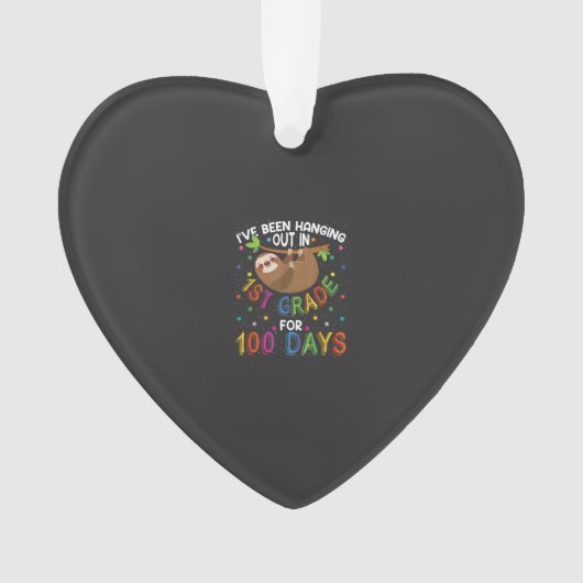 100th Day of School Sloth Design - 1st Grade 100 D オーナメント (正面)