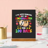 100th Day Of School Sloth Shirt Kindergarten 100 D アクリルサイン (ウェディング)