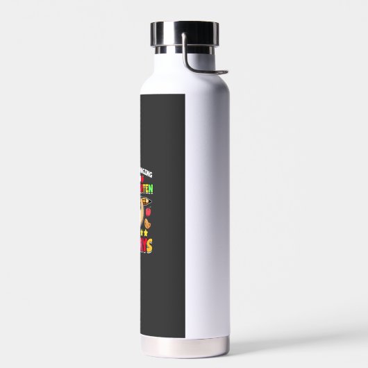 100th Day Of School Sloth Shirt Kindergarten 100 D ウォーターボトル (左面)