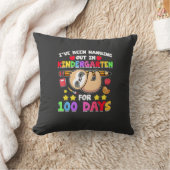 100th Day Of School Sloth Shirt Kindergarten 100 D クッション (ブランケット)