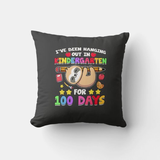 100th Day Of School Sloth Shirt Kindergarten 100 D クッション (正面)