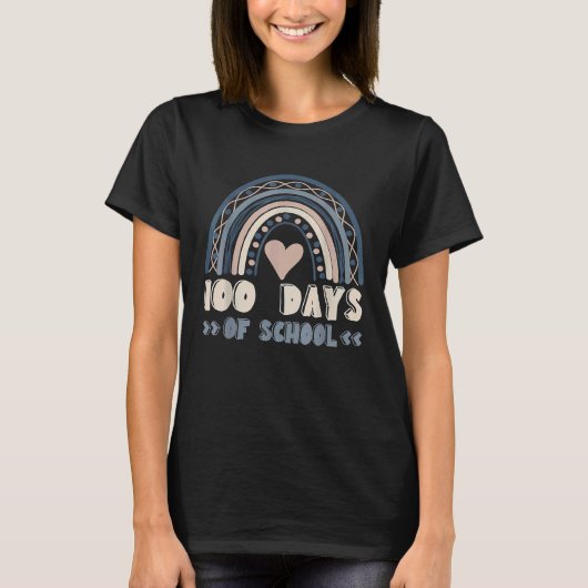 100th Day Of School Teacher 100 Days Smarter Rainb Tシャツ (正面)