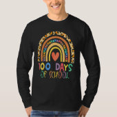 100th Day Of School Teacher 100 Days Smarter Rainb Tシャツ (正面)