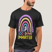 100th Day of School Teacher 100 Days Smarter Rainb Tシャツ (正面)