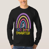 100th Day of School Teacher 100 Days Smarter Rainb Tシャツ (正面)