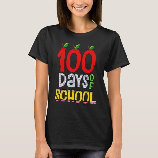100th Day Of School Teacher 100 Days Smarter Rainb Tシャツ (正面)
