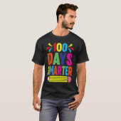 100th Day Of School Teacher 100 Days Smarter Tシャツ (正面フル)