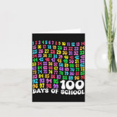 100th Day Of School Teacher Kids 100 Days Math Num カード (正面)